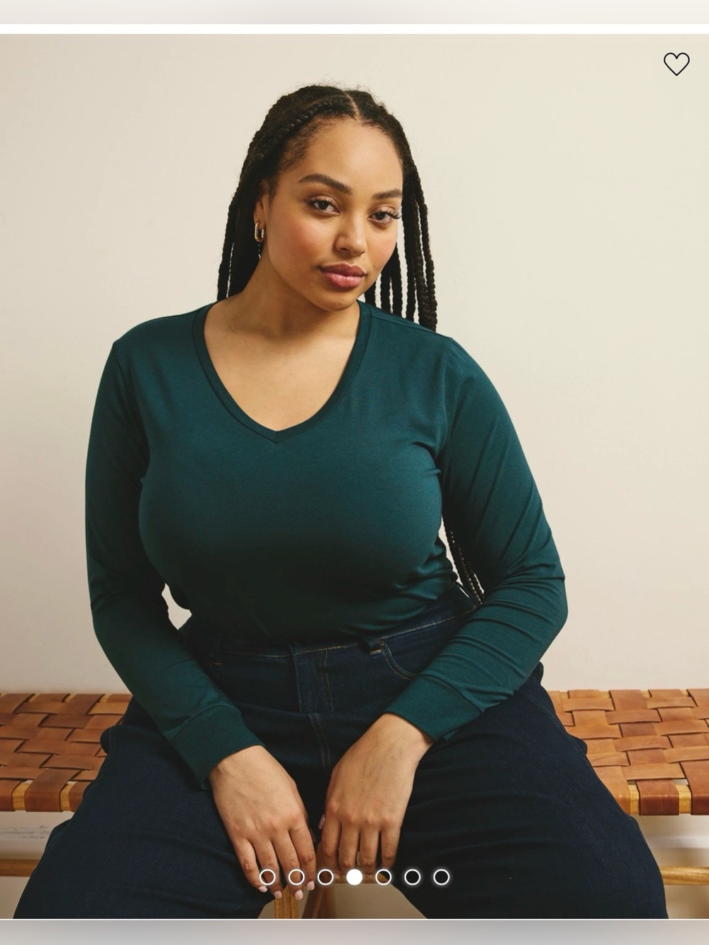 Universal Standard V-Neck Long Sleeve Rex Top , size L(22-24)
